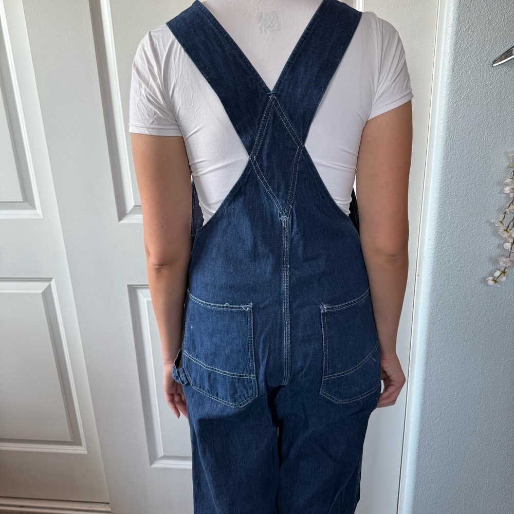 Vintage 50s 60s HERCULES dark Denim Overalls unisex M  VERY RARE union made - Picture 6 of 16